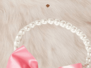Pearls With Pink Bow