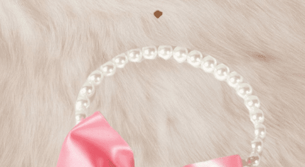 Pearls With Pink Bow