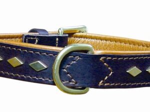 Δερμάτινο γιακά μπλε - Leather Collar Blue