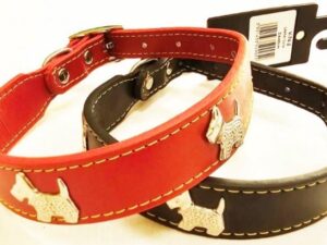 Δερμάτινο κολάρο σκύλου με ντεκόρ - Dog Leather Collar With Decor