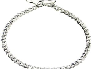 Toggle Clasp Necklace, Round Links - Chromed Steel