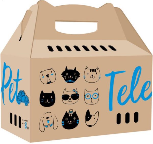 Cardboard Carry-Box Telepet 8kg/max