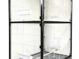 Bird Cage - Λευκό Σύρμα & Ασημένιο πλαίσιο - Bird Cage - White Wire & Silver Frame