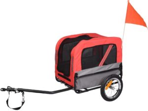 Bicycle Trailer Romero Red&Grey